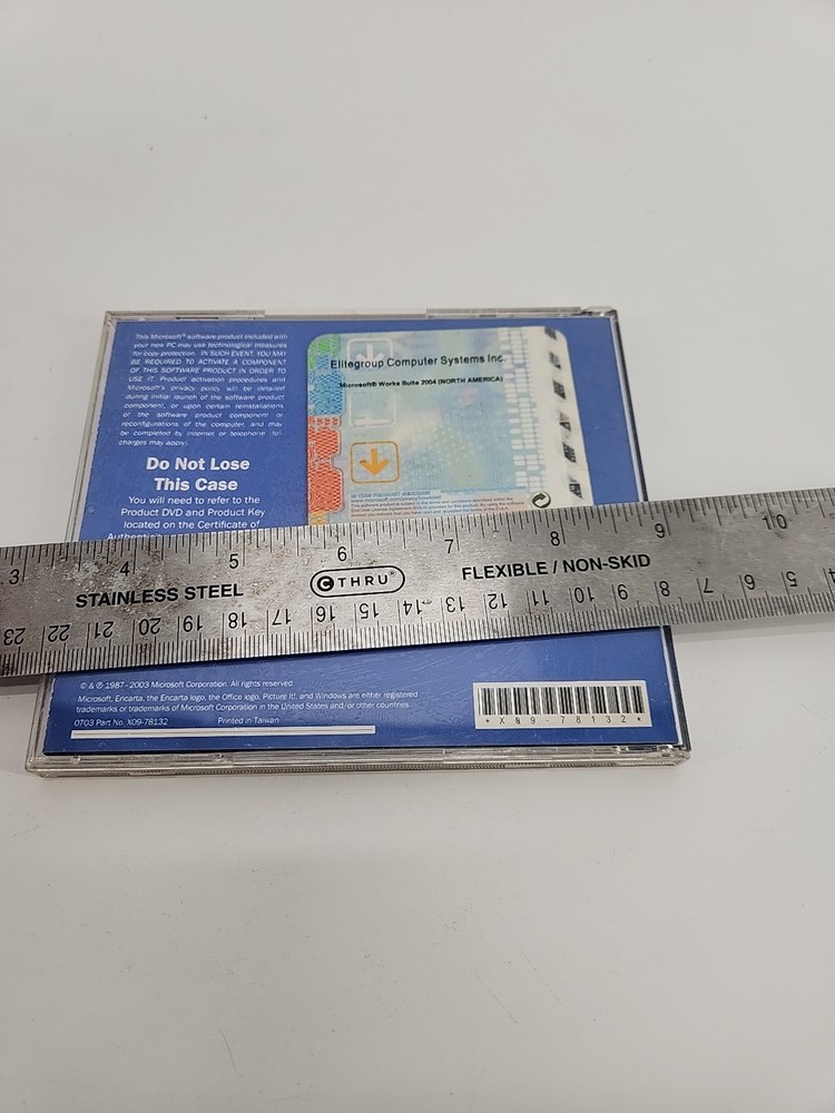 Microsoft Works Suite 2004 Software Disc w/ License Key