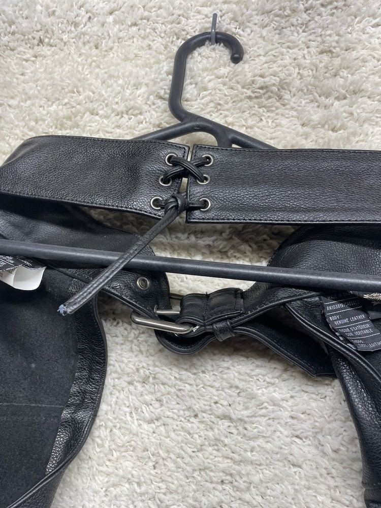 Harley Davidson leather chaps Women’s M Pristine Condition EUC