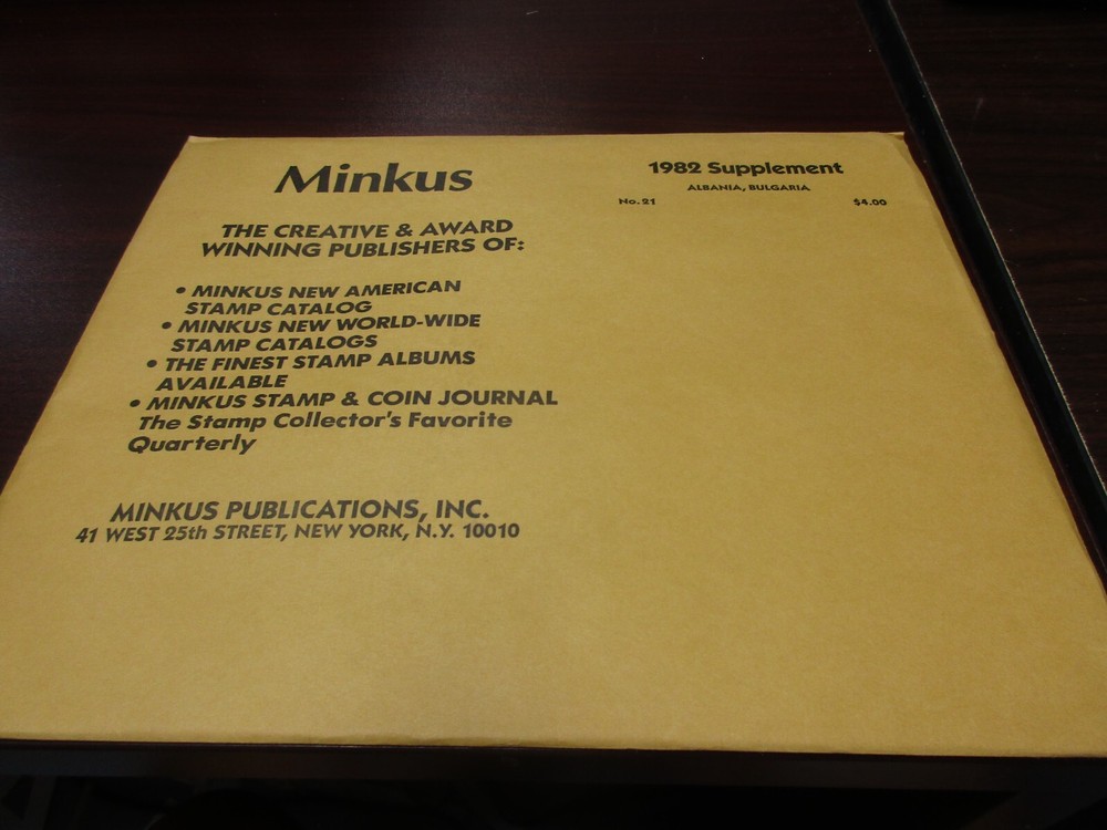 "MINKUS" 1982  SUPPLEMENT ALBANIA, BULGARIA  #21    W/FREE SHP.