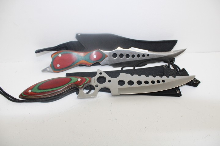 (2) 16" Talon Dagger Stainless Rostfrei Knife with Sheath
