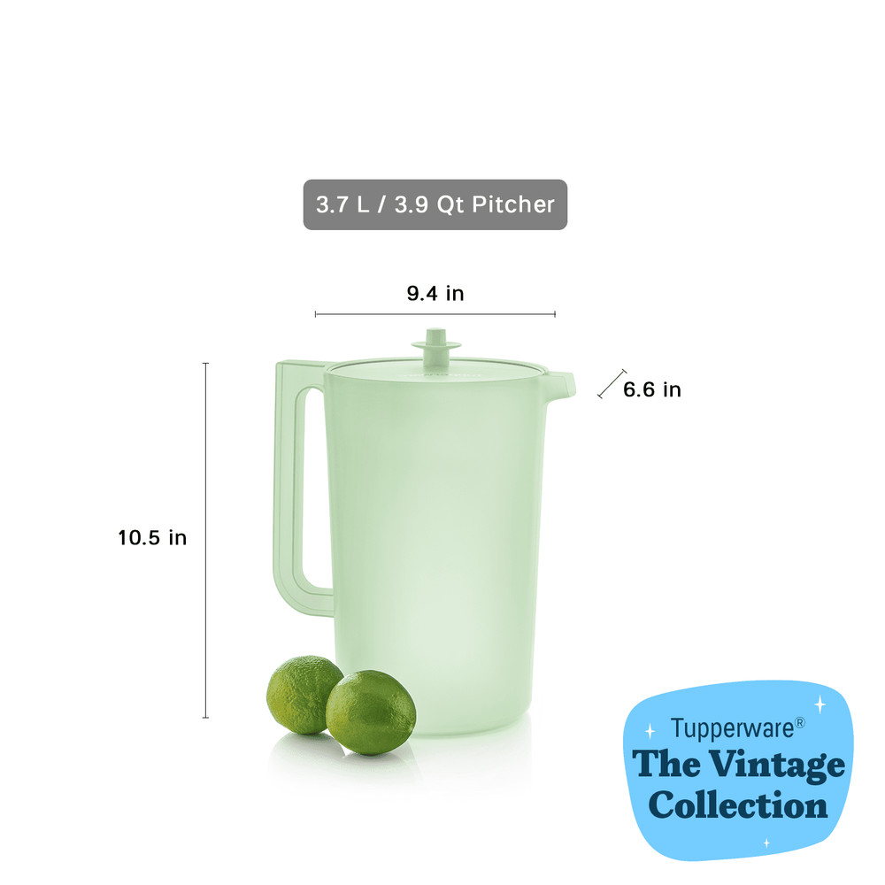 Heritage 1 Gallon Plastic Pitcher W/ Lid Mint Green