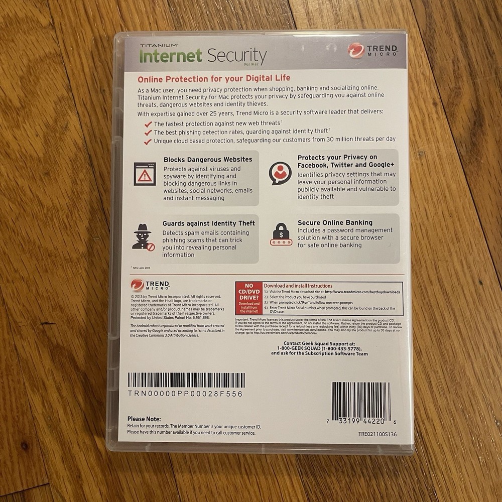 Trend Micro Titanium Internet Security 3 Devices Apple Windows Android