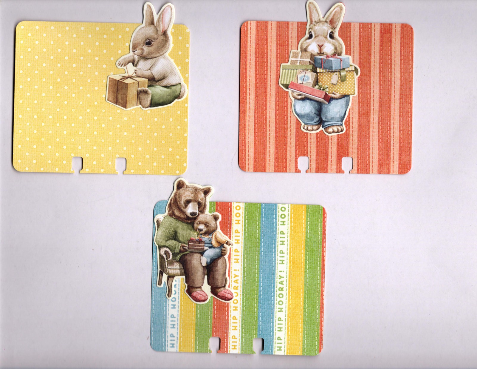 Graphic45 HIP HIP HOORAY! #1 (6pk) MEMORYDEX/ROLODEX CARDS Double-Sided HANDMADE