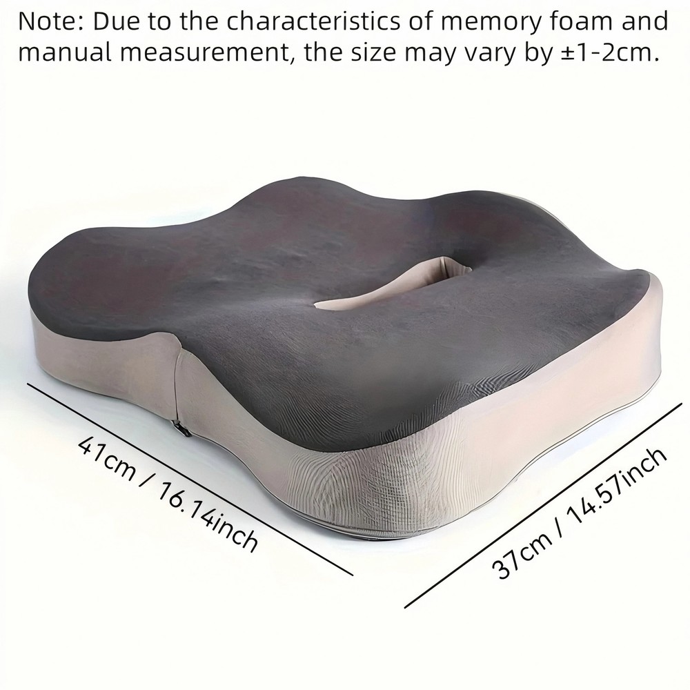1pc Memory Foam Seat Cushion - 3D Ergonomic Support