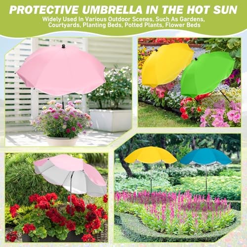 4 Pack Plant Umbrellas for Outdoor Plants,26" Larger Garden Umbrella Sun Shade