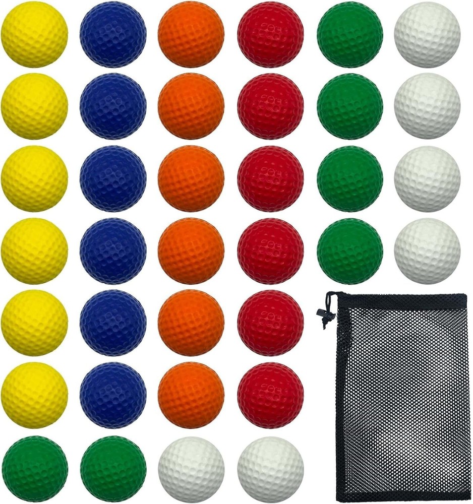 36 Pack Foam Golf Practice Balls Light Soft Elastic Training Multifunction Sp...