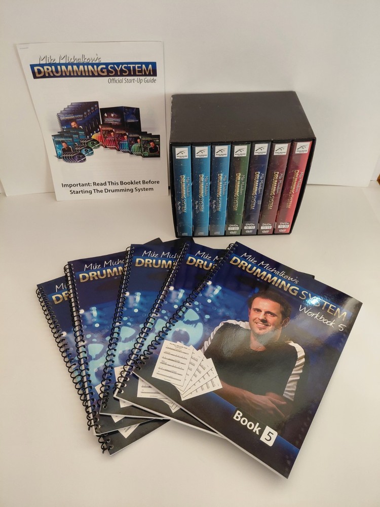 Mike Michalkow's Drumming System Complete 20 DVDs 14 CDs 5 Workbooks