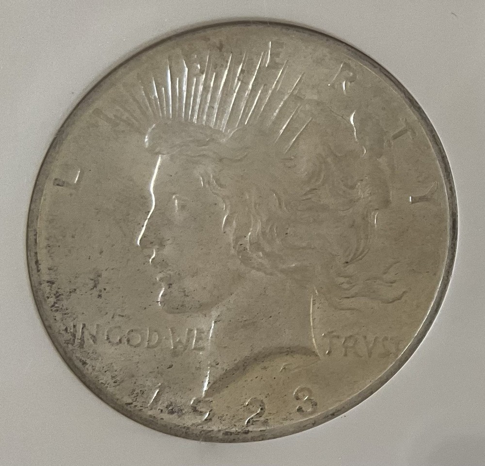 NGC 1923 Peace Silver Dollar, Graded MS63