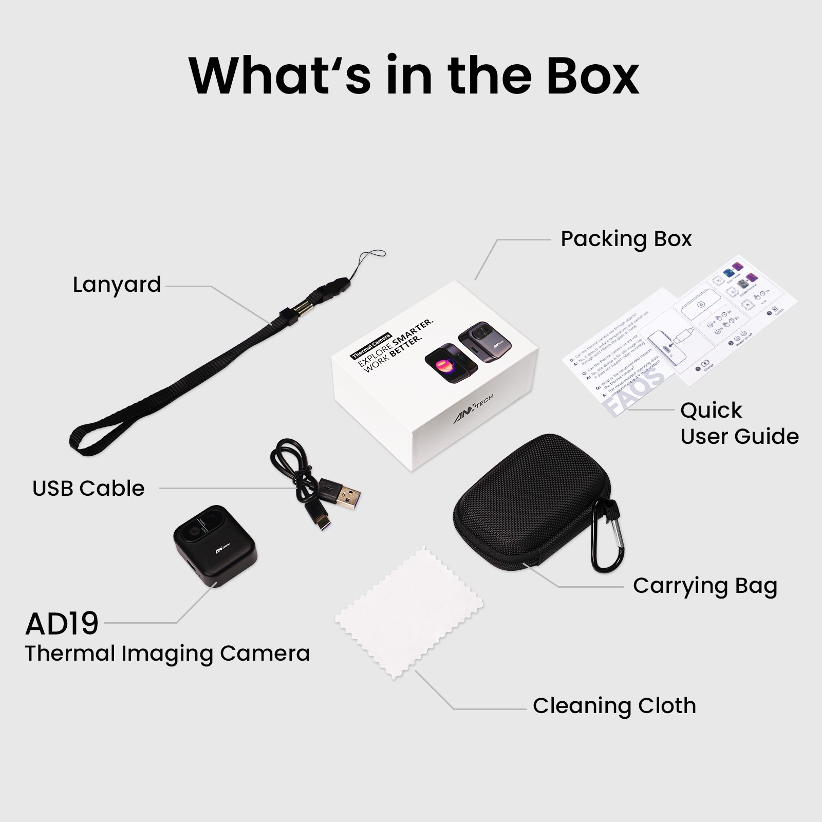 ANXTECH 80*60 Thermal Imaging Camera for Beginner Mini Thermal Imager Camera