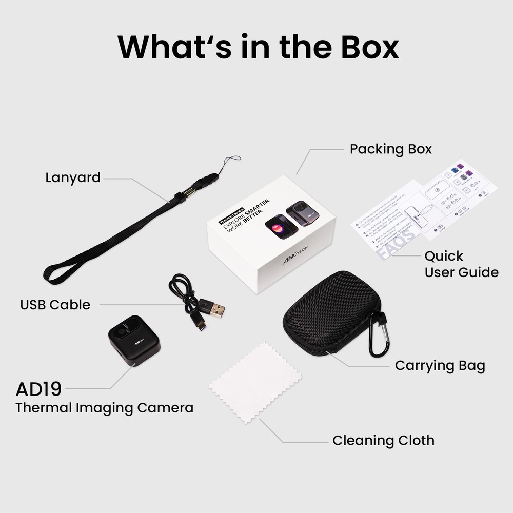 ANXTECH Mini Thermal Imaging Camera Temperature Thermal Imager for Beginner Gift