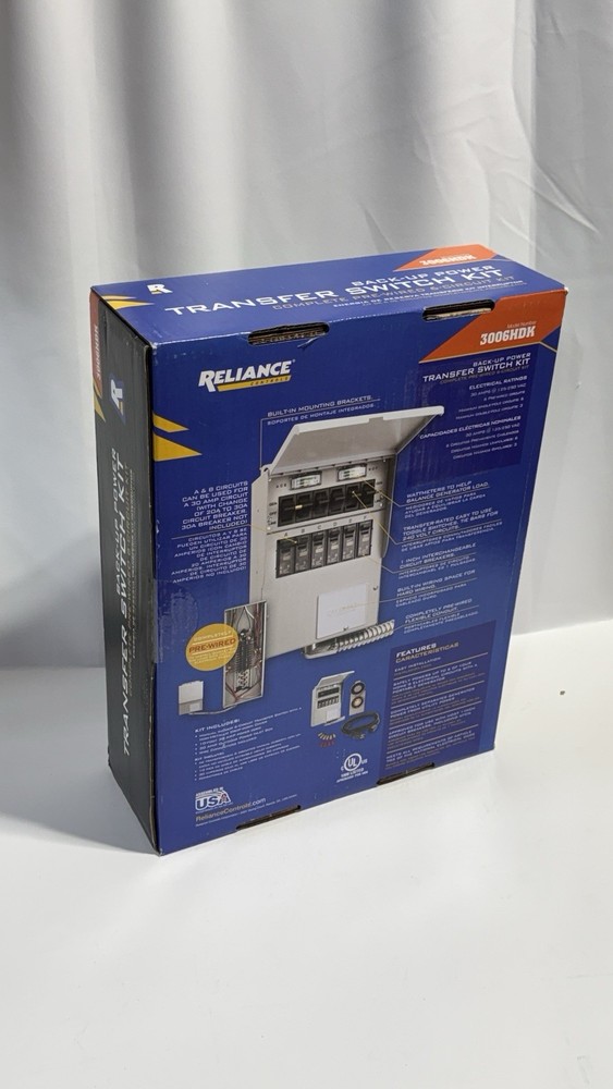 Reliance Controls Backup Power Transfer Switch Kit 3006HDK