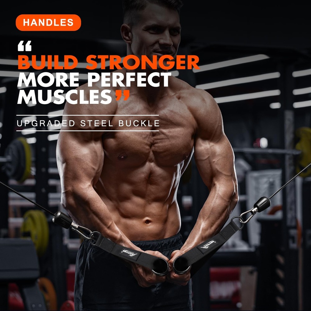 HPYGN Exercise Handles, Gym Handles for Cable Machine, Black