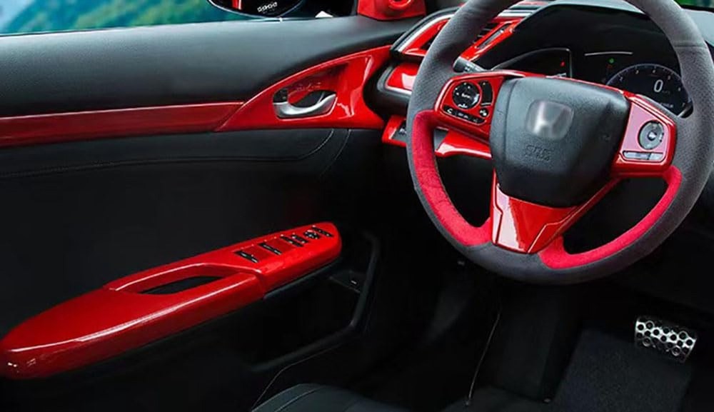 ANUNFRRE Car Accessories Fit for Honda Civic 10th Gen 2016-2021 ABS Interior ...