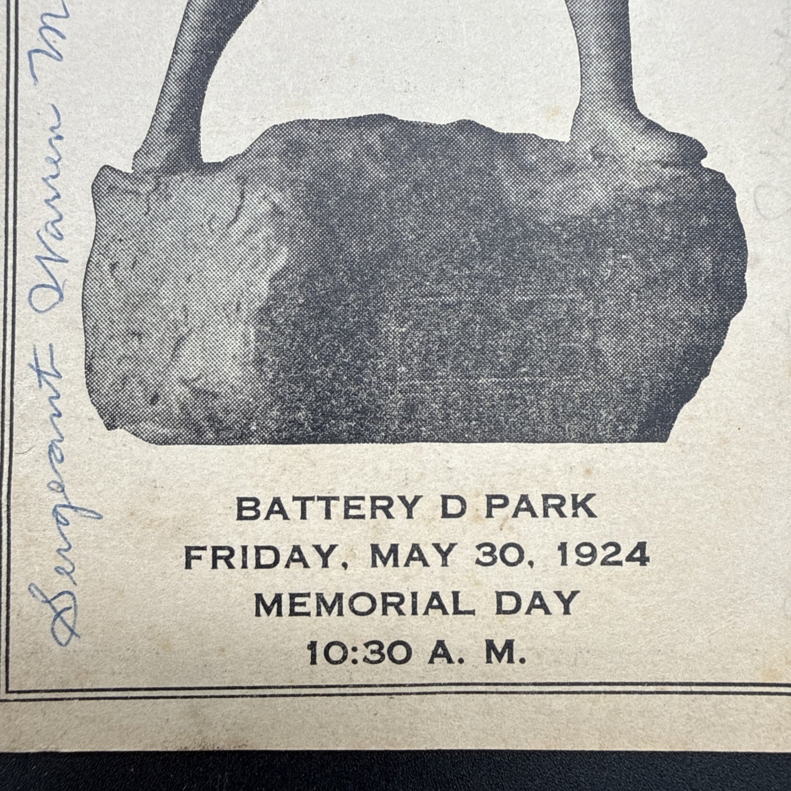 WWI 1924 Dedication Exercises Battery D Memorial 102nd Field Artillery 26th Div