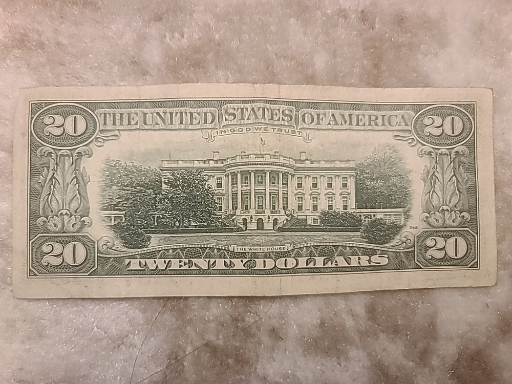 1974 $20 OFFSET/MISALIGNED ERROR FEDERAL RESERVE NOTE