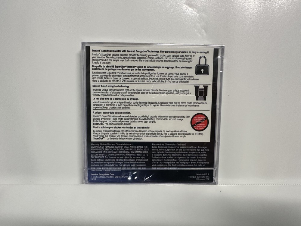 Imation Super Disk 120 MB Secured Encryption Technology(Single disk) LS