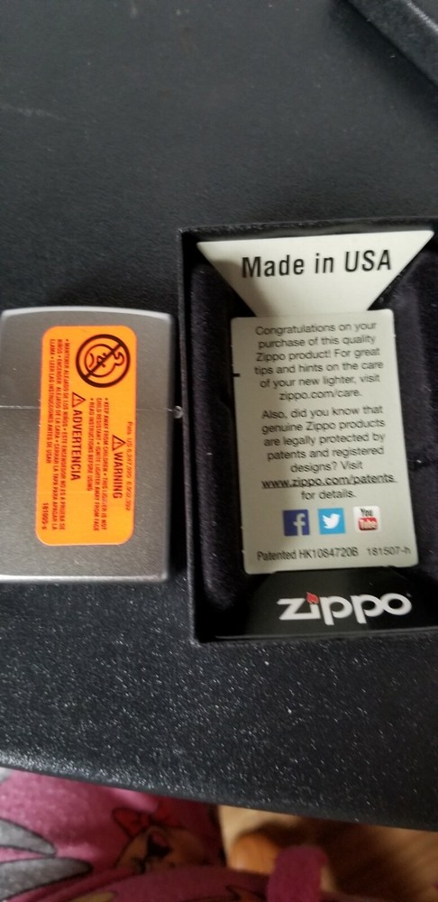 NEW 2014 ZIPPO LIGHTER SATIN CHROME E-14 UNFIRED SEALED