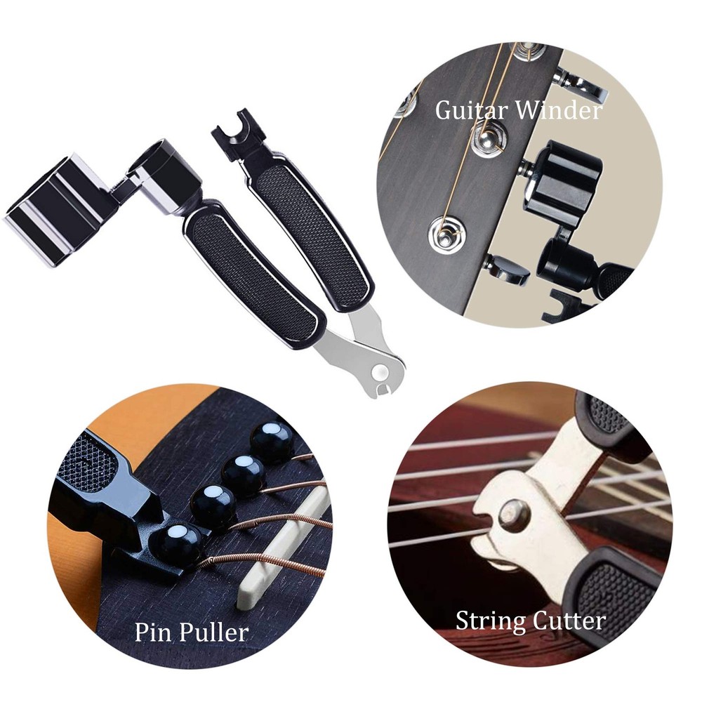 65 Pcs Guitar Repair Kit Including Strings, Picks, Capo, String Winder&Cutter...