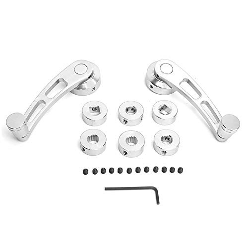 2pcs Alloy Window Handle Window Riser Window Crank Winder Crank Winder Silver