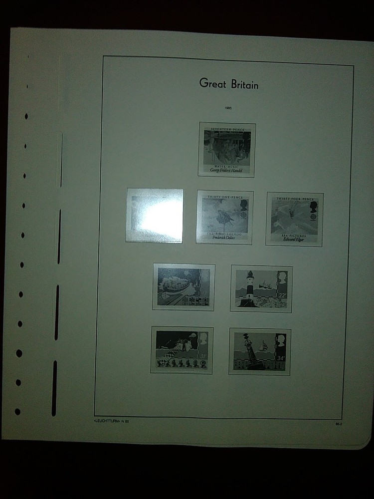 LIGHTHOUSE Commemorative Hingeless album pages Great Britain 1980-85 Used 85.02