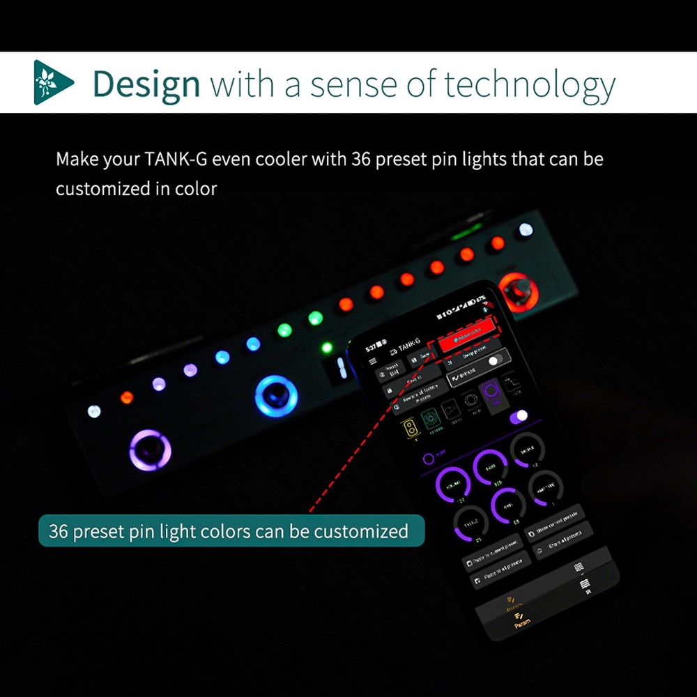 M-VAVE Tank-G Multi-Effects Processor Guitar Multi-Effects Pedal With 36 Presets
