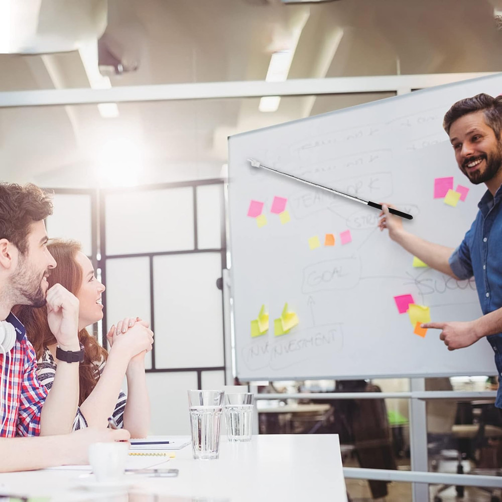 2Pcs Telescopic Teachers Pointer, Extendable Hand Pointer Finger Pointer Stick,