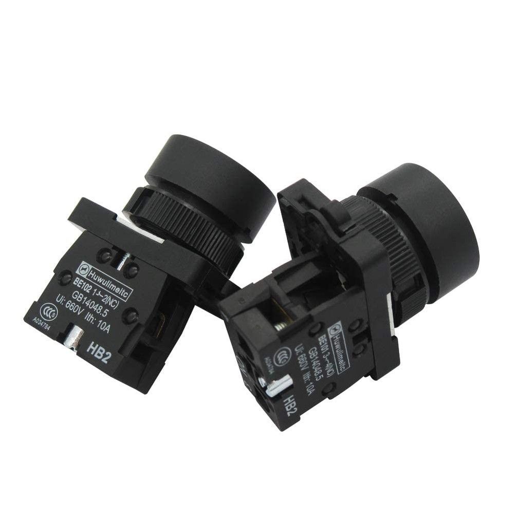 Momentary Start Stop Switch Push Button + 1NC Red Mushroom Latching Emergency