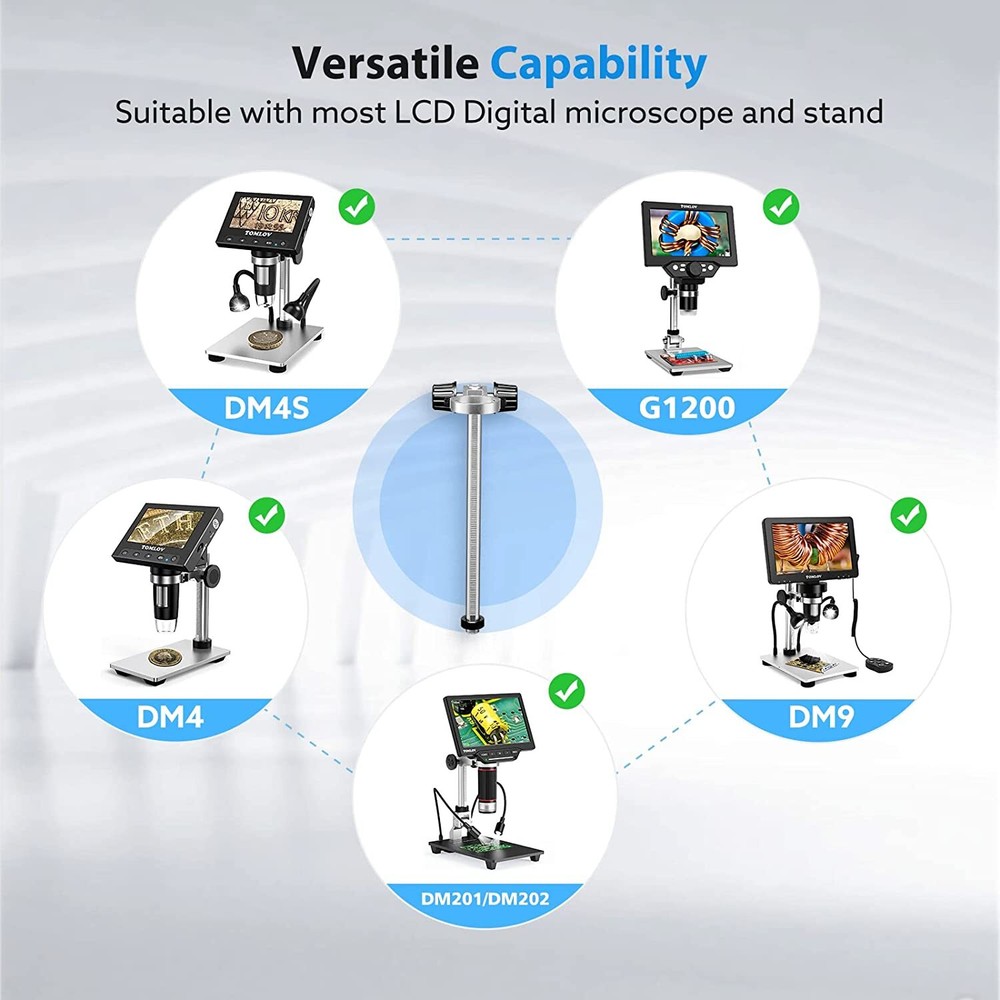 TOMLOV Digital Microscope Stand 26CM DM9 ODM202 Adjustable Holder for DM201 pro
