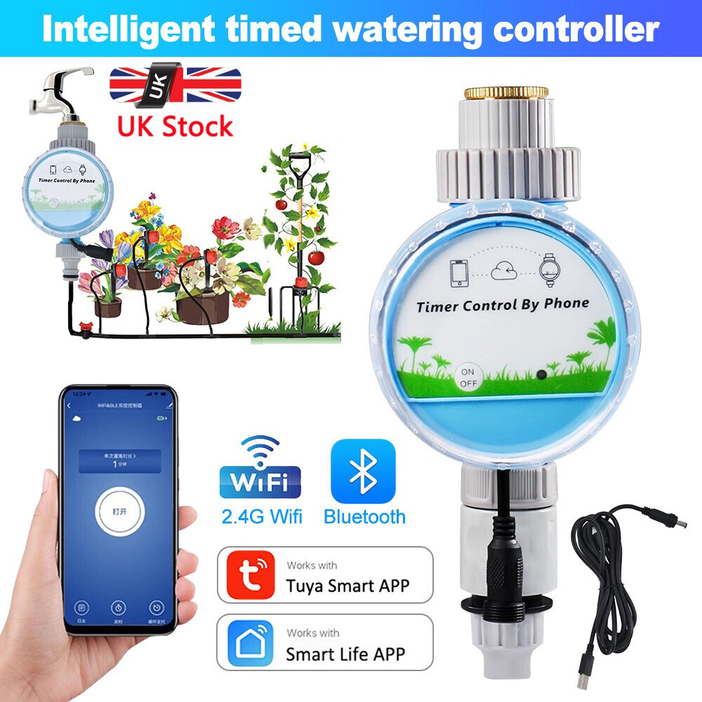 WIFI Bluetooth Smart Garden Watering Timer Auto Irrigation Controller Valve ]