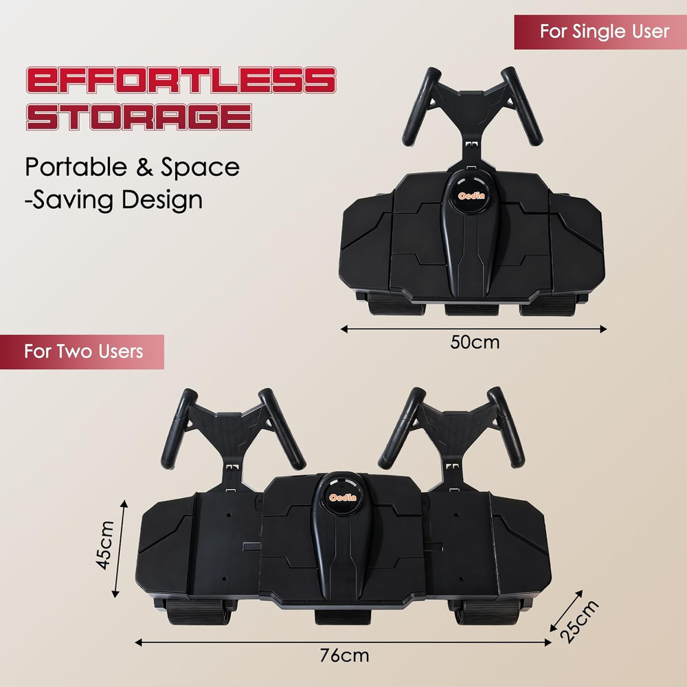 Partner Ab Roller Wheel with Elbow Support- Two-Person Core Trainer, Stable Home