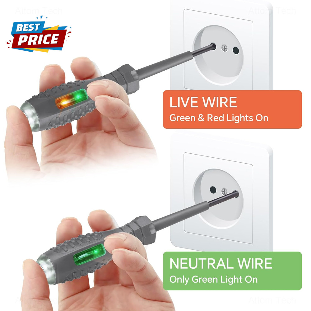 2PCS Voltage Tester Screwdriver Set - Multifunctional, Magnetic Tips for Enhance