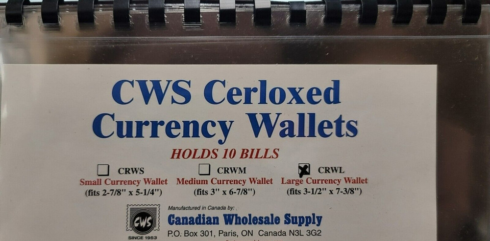 CWS Cerloxed Currency Wallets (Large)