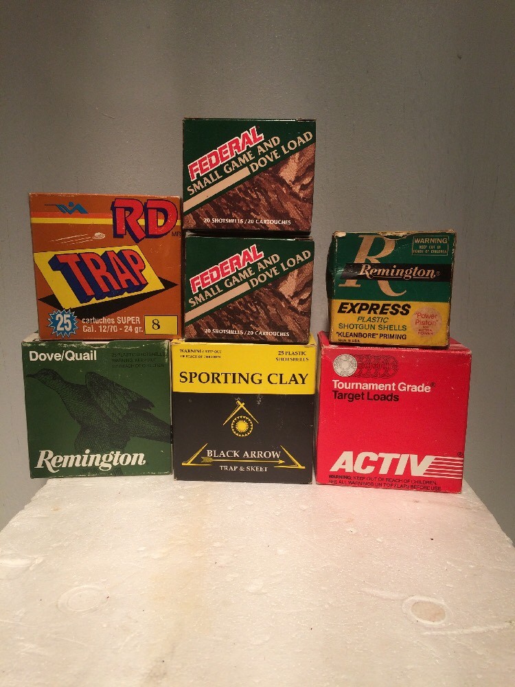 Lot Of Seven Empty Shotgun Shell Boxes