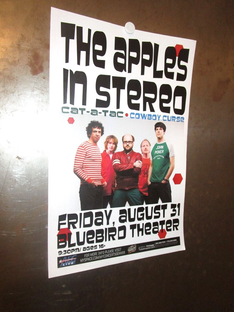 APPLES IN STEREO Bluebird Theater Denver 2007 SHOW FLYER AEG Live Miller Genuine