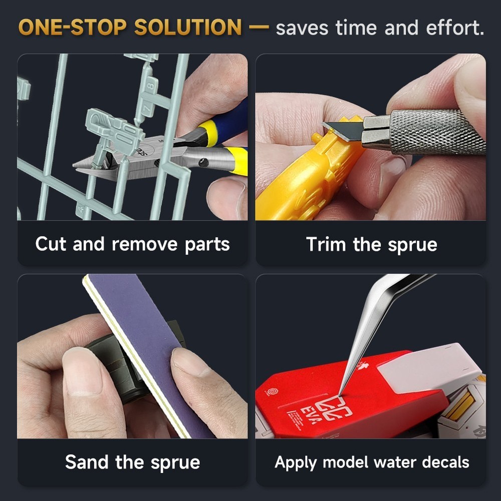 stedi Beginner's Model Assembly Tool Set Plastic Model Cutting and Sanding Tools