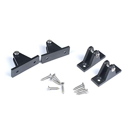 Bimini Top Deck Hinge, Flat Mount Boating Equipment with Screws(4PCS)