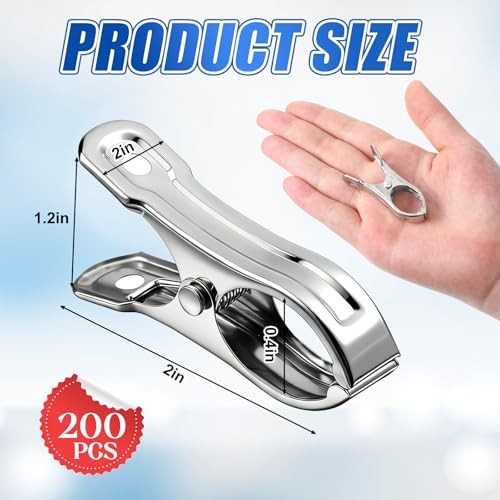 200Pcs Stainless Steel Garden Clips Large Open Greenhouse