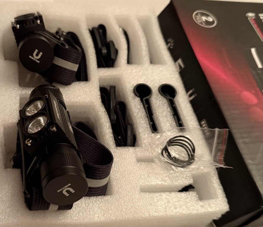 LED Headlamp Rechargeable 2-Pack