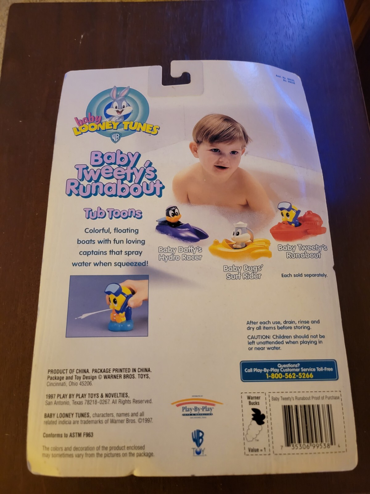 WB Toy Baby Looney Tunes Baby Tweety's Runabout Tub Toons Toy