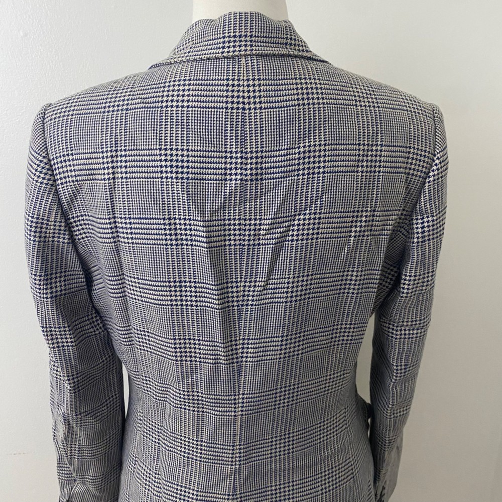 Ralph Lauren Collection Houndstooth Blazer Jacket Size 8