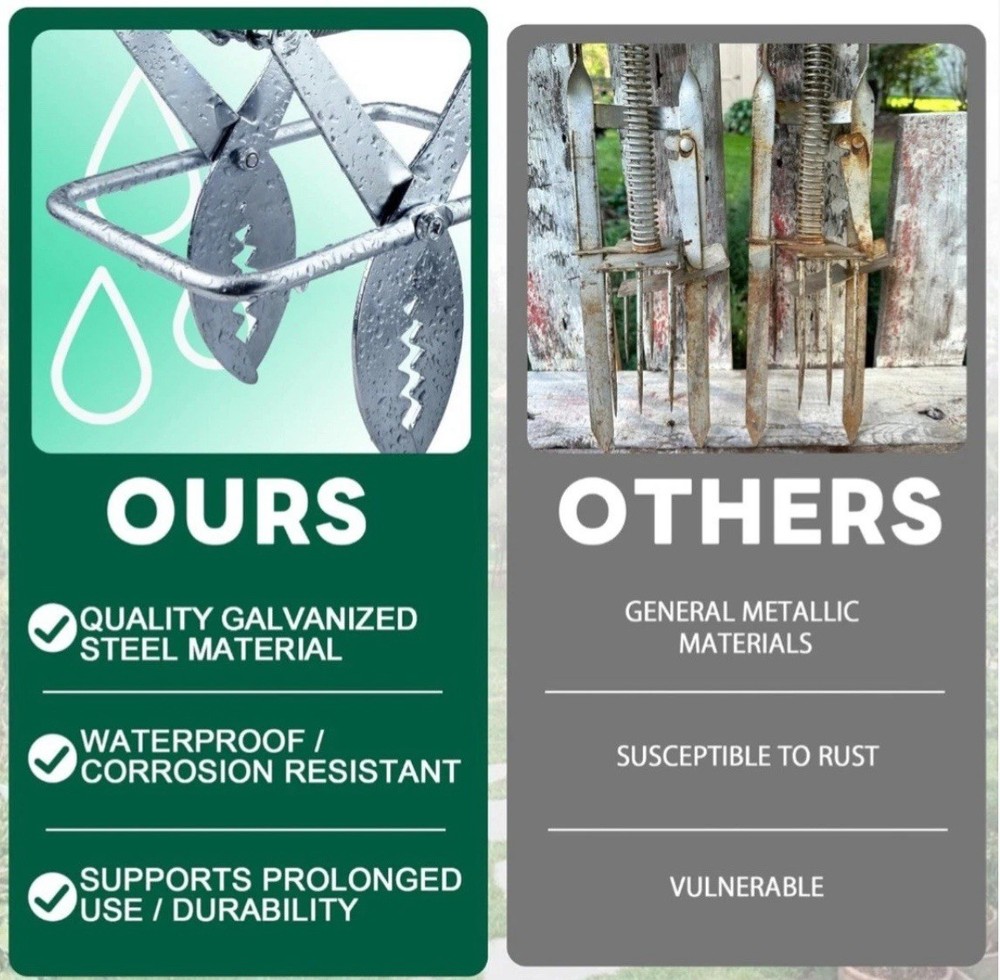 Upgraded Mole Scissor Trap, Mole Trap for Lawns, Easy Step Setup, Efficient