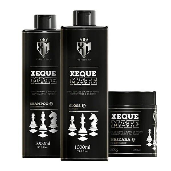 XequeMate - Kit - Treatment Shampoo, Reducing Gloss, Treatment Mask