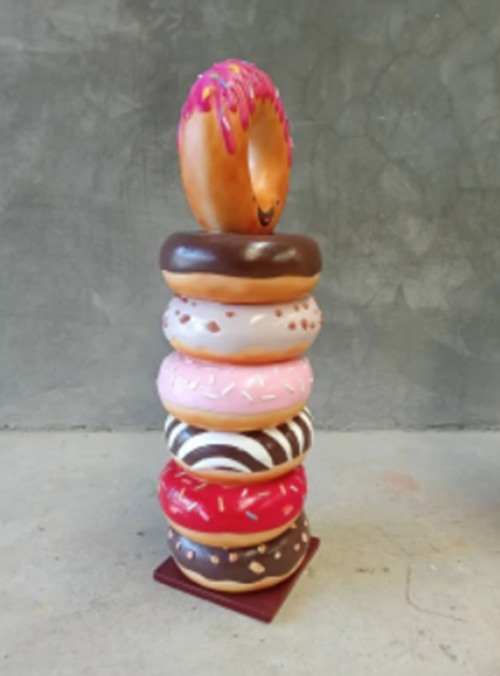 Small Stacked Donuts Over Sized Statue Restaurant Prop Display Theme Decor