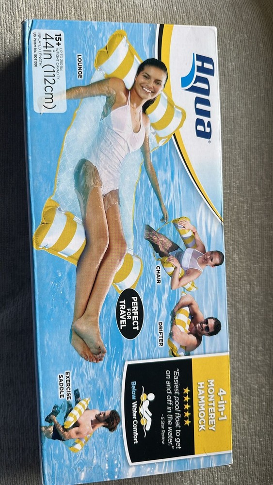 Aqua 4-in-1 Monterey Hammock Pool Float & Water Hammocks – 2-3-4 Multipacks