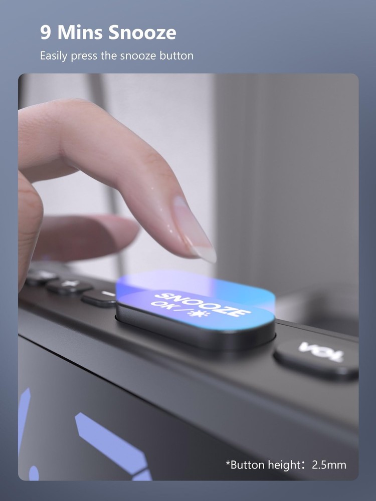 Projection Alarm Clock,Digital Clock with 350° Rotatable Small, White