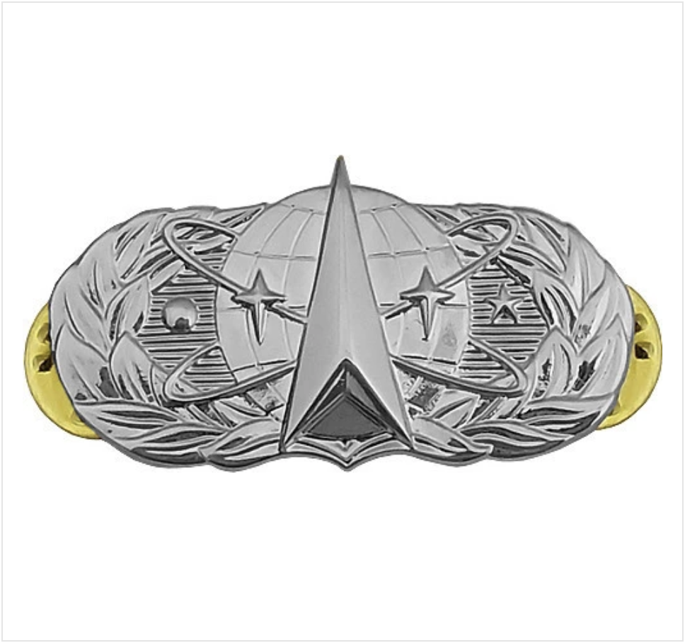GENUINE U.S. AIR FORCE BADGE: SPACE OPERATIONS - MIDSIZE