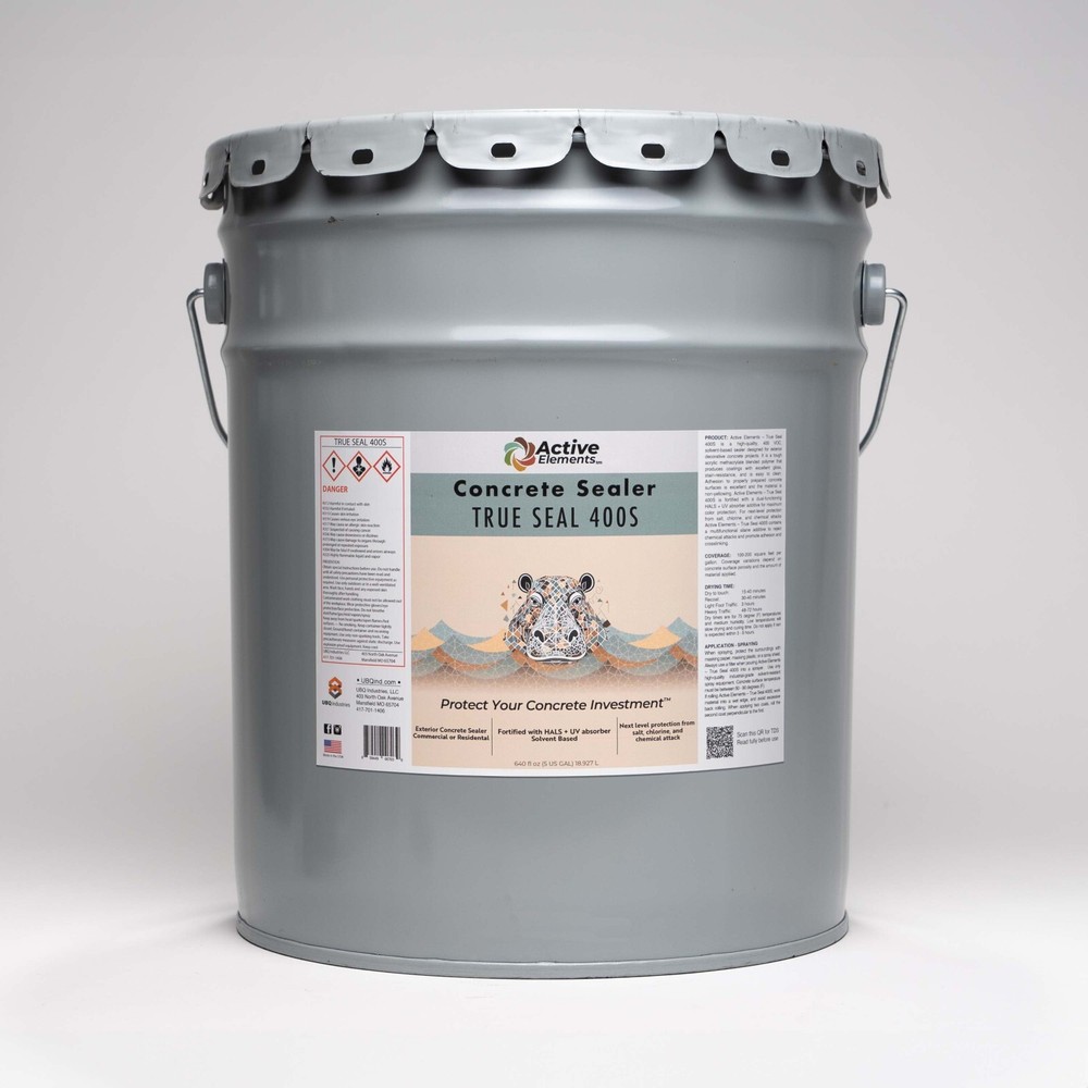 Concrete sealer, clear, wet look, solvent based, exterior, 5 Gallon