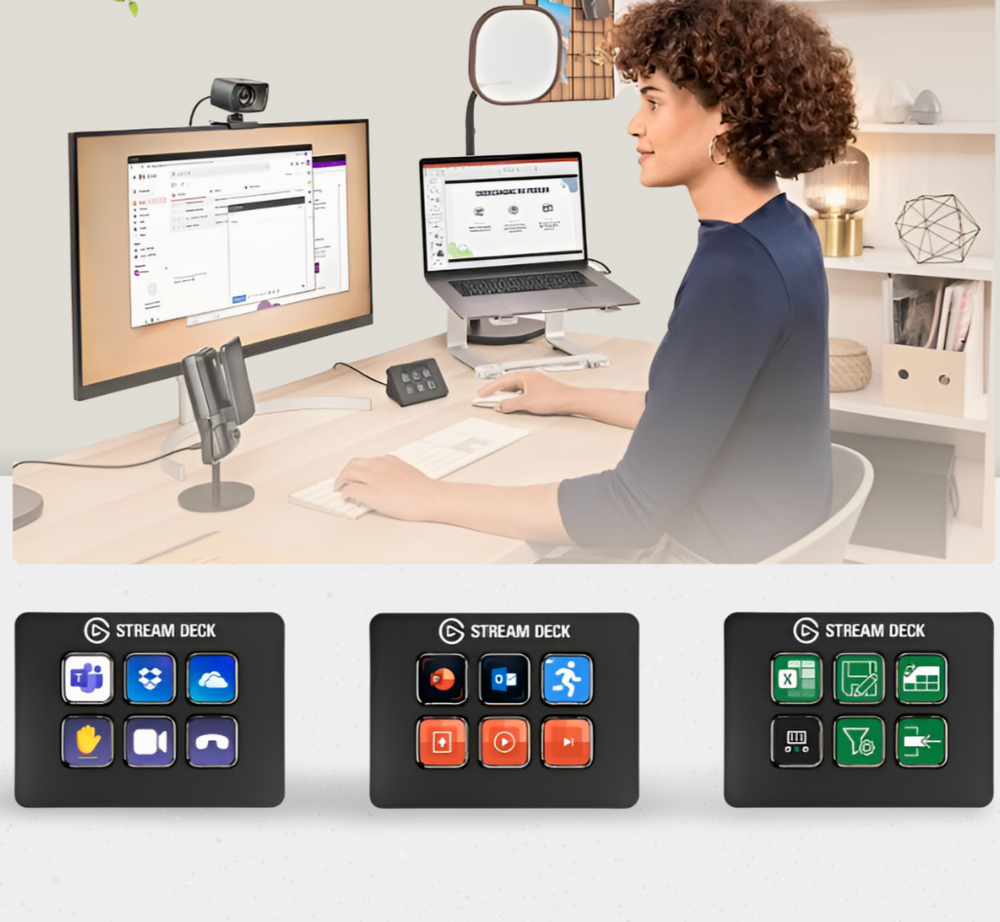 Control Zoom, Teams, PowerPoint MS Office, Boost Productivity, Mac/PC Compatible