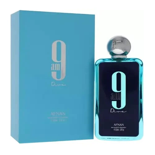 9 am Dive by Afnan 3.4 oz EDP Cologne Perfume Unisex New In Box