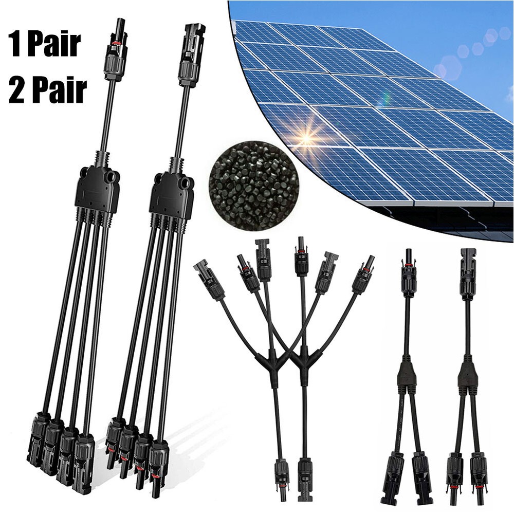 Solar Panel Y Branch Cable Connection Adapter Connector Extension Waterproof US
